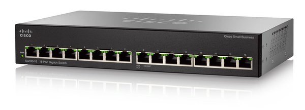 Cisco SG100-16-EU Cisco Small Business 100 Series Unmanaged Switch SG 100-16 Gig